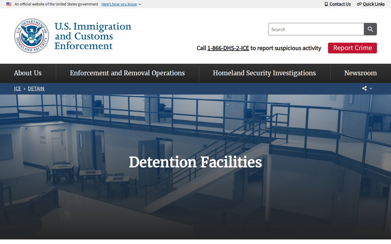 ICE detention facility directory for a Hendry County transfer